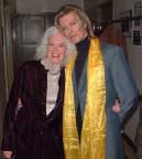 Martha Mooke and David Bowie backstage last year