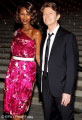 Iman and David arriving.  EPA / Peter Foley