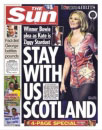 The Sun front page 20th February 2014