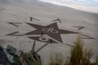 David Bowie art at Welsh beach