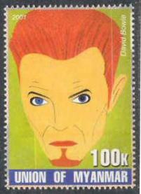 Fake David Bowie Union of Myanmar stamp