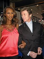 Iman and David Bowie on Broadway