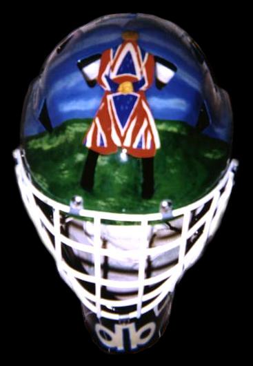 Painted Goalie Mask by Jessica Anderson