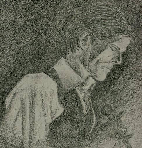 David Bowie Sketch by Jessica Anderson