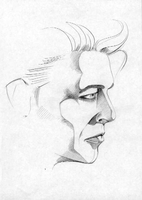 David Bowie Drawing #2 by Kat