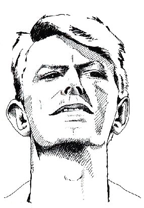 David Bowie Drawing #5 by Kat