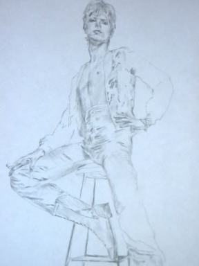 David Bowie Sketch by Yoko Theeuws