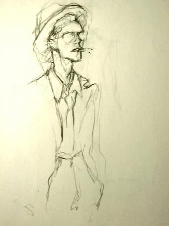 David Bowie Sketch by Yoko Theeuws