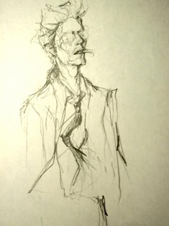 David Bowie Sketch by Yoko Theeuws