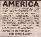 The Friars Club 1971 America advert