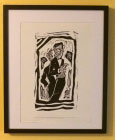 David Bowie lino-cut print