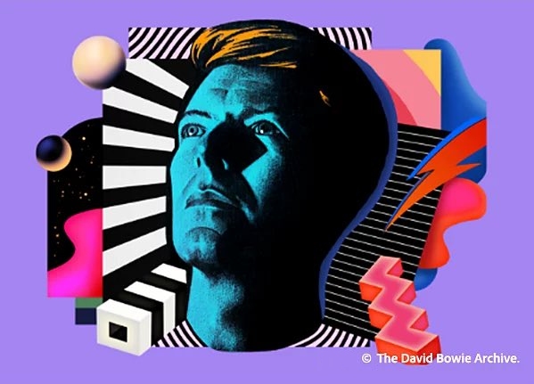 Image Postcard 10cm x 15cm Official Licensed Merc Reality Portrait David Bowie 