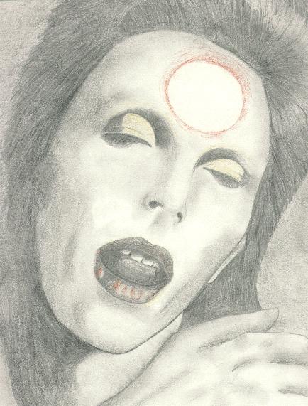 David Bowie Sketch by Jessica Anderson