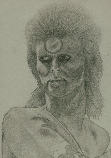 David Bowie Sketch by Jessica Anderson