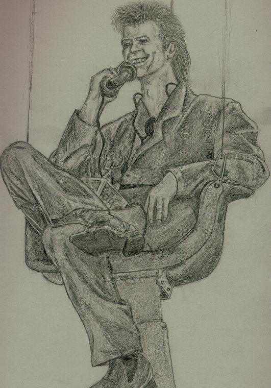 David Bowie Sketch by Jessica Anderson